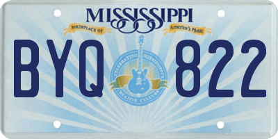 MS license plate BYQ822