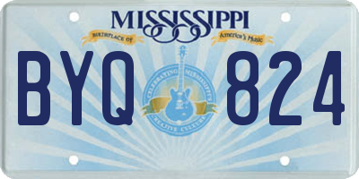 MS license plate BYQ824
