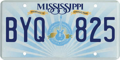 MS license plate BYQ825