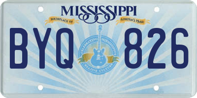 MS license plate BYQ826