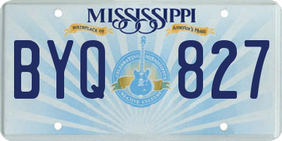 MS license plate BYQ827