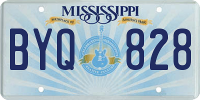 MS license plate BYQ828