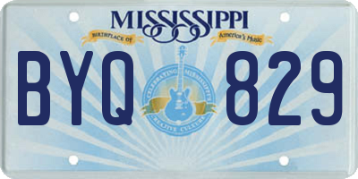 MS license plate BYQ829