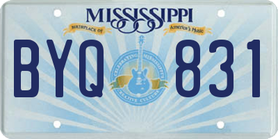 MS license plate BYQ831