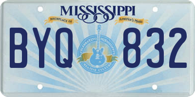 MS license plate BYQ832