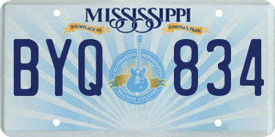 MS license plate BYQ834