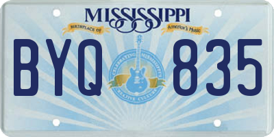 MS license plate BYQ835