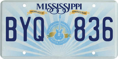 MS license plate BYQ836