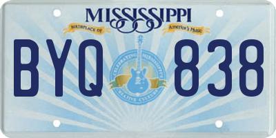 MS license plate BYQ838