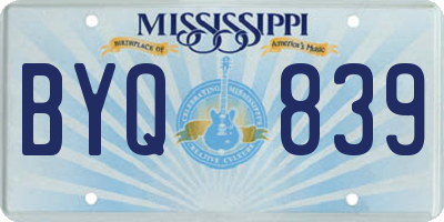 MS license plate BYQ839