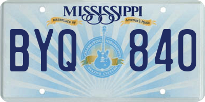 MS license plate BYQ840
