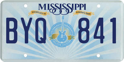 MS license plate BYQ841
