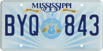 MS license plate BYQ843