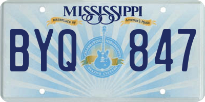 MS license plate BYQ847