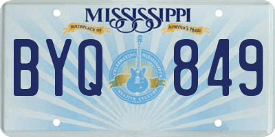 MS license plate BYQ849