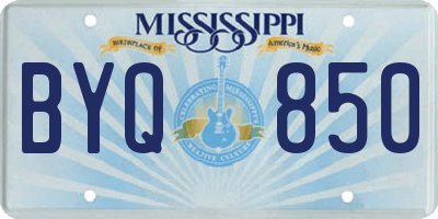 MS license plate BYQ850