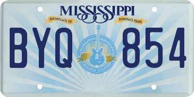 MS license plate BYQ854
