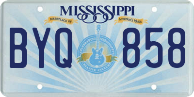 MS license plate BYQ858