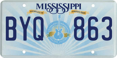 MS license plate BYQ863