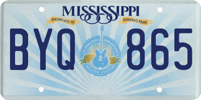 MS license plate BYQ865