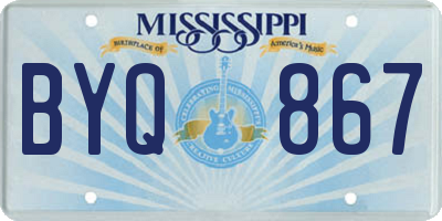 MS license plate BYQ867