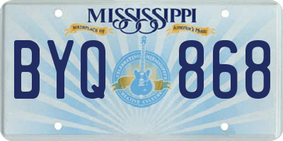 MS license plate BYQ868