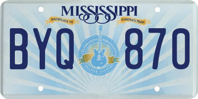 MS license plate BYQ870