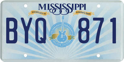 MS license plate BYQ871