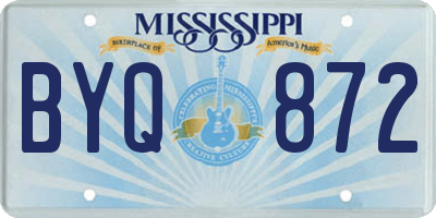 MS license plate BYQ872