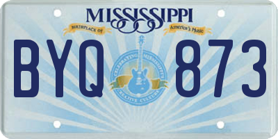 MS license plate BYQ873