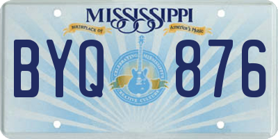 MS license plate BYQ876