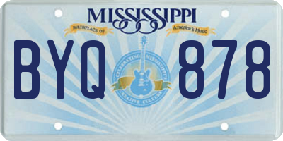 MS license plate BYQ878