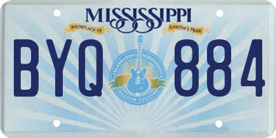 MS license plate BYQ884