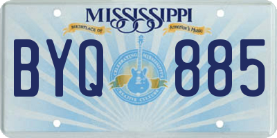 MS license plate BYQ885