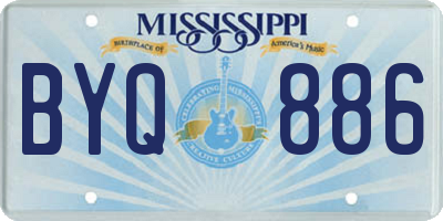 MS license plate BYQ886