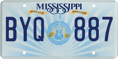 MS license plate BYQ887