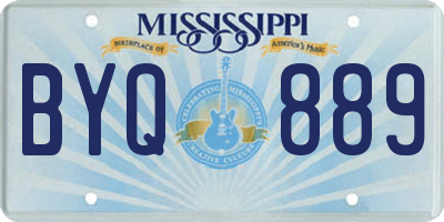 MS license plate BYQ889