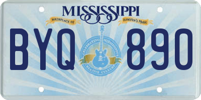 MS license plate BYQ890