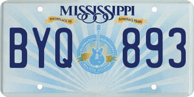 MS license plate BYQ893