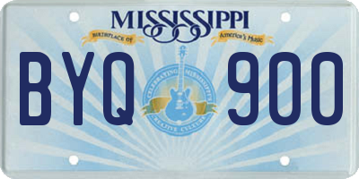 MS license plate BYQ900