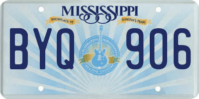 MS license plate BYQ906
