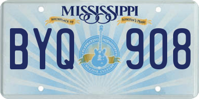 MS license plate BYQ908