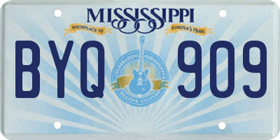 MS license plate BYQ909