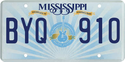 MS license plate BYQ910