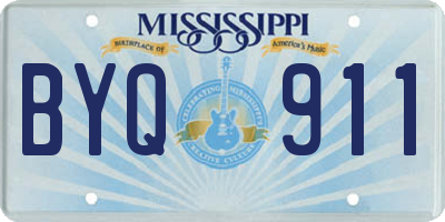 MS license plate BYQ911