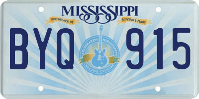MS license plate BYQ915