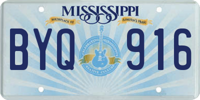 MS license plate BYQ916