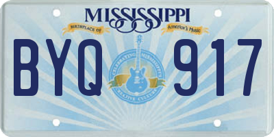 MS license plate BYQ917