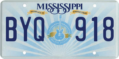 MS license plate BYQ918