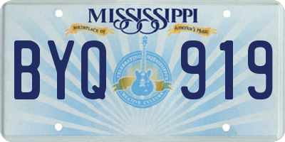 MS license plate BYQ919